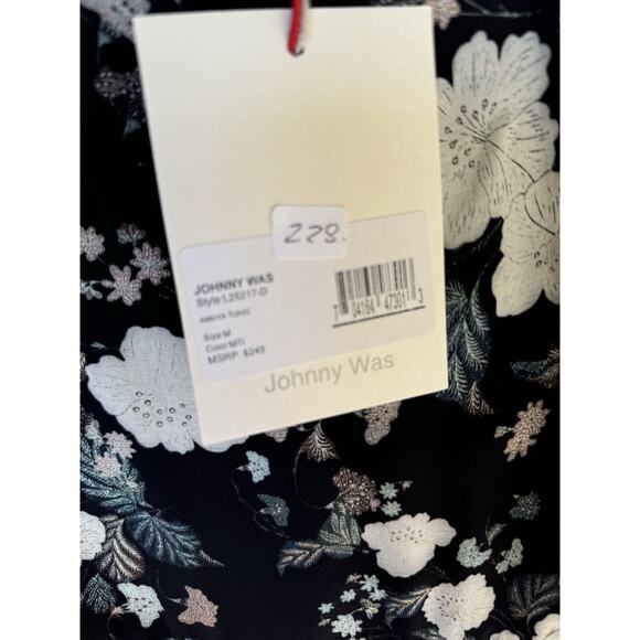Love Johnny Was Amaya Tunic Floral Print V-Neck LINED Size Medium $243 - Picture 3 of 13